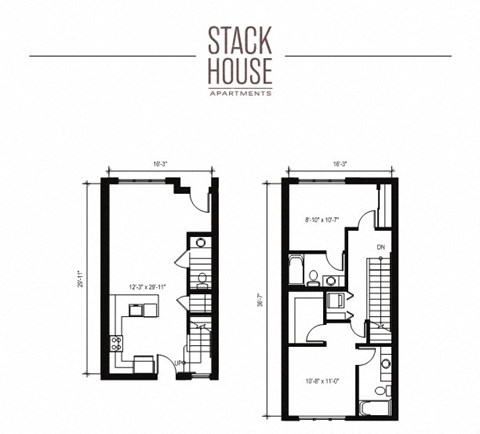 Stack House Apartments in Seattle, Washington B42 Floor Plan